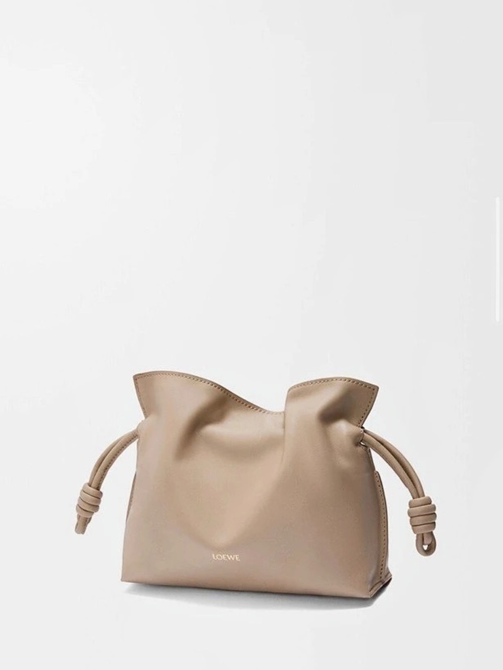 Loewe Mini Flamenco Clutch in Nappa Calfskin Clutch in Beige